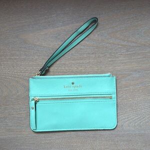 Kate spade turquoise wristlet